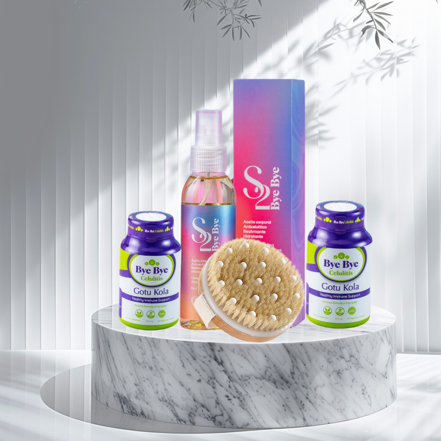 KIT 2 BYE BYE + 1 ACEITE S2 + CEPILLO EXFOLIANTE ¡GRATIS ENVIO!